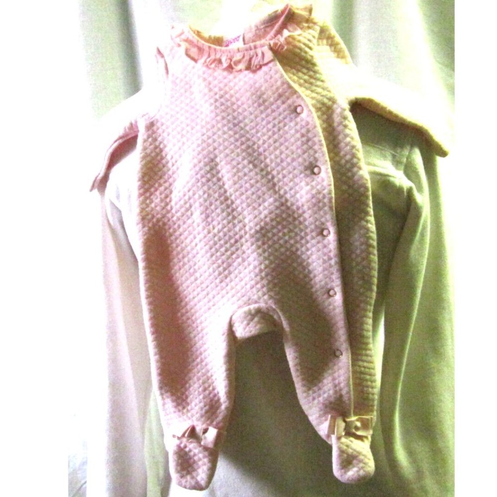 Baker Pink Romper Quilted Padded Newborn One Piece Warm Sleepsuit Sleeper NB